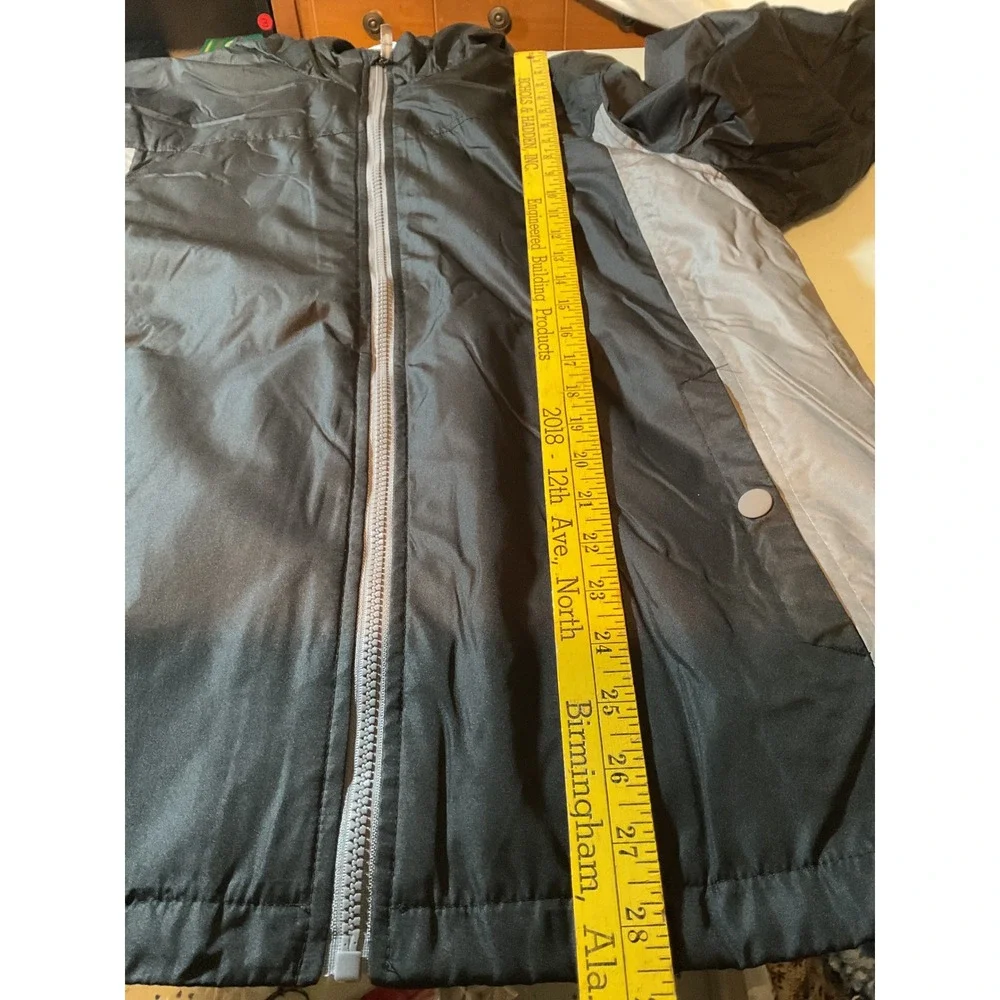 Whales Tail Boys‎ Jacket L Black Grey Fleece Lined Water Wind Resistant NWT